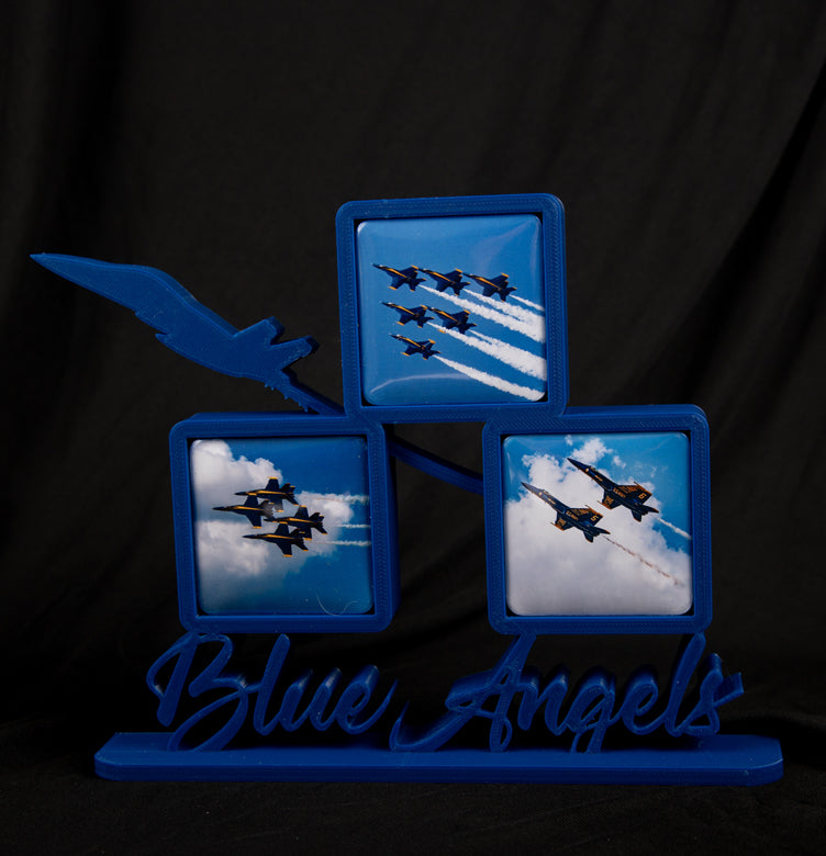 Blue Angels F-18 Super Hornet photomagnet frame with three included photo magnets