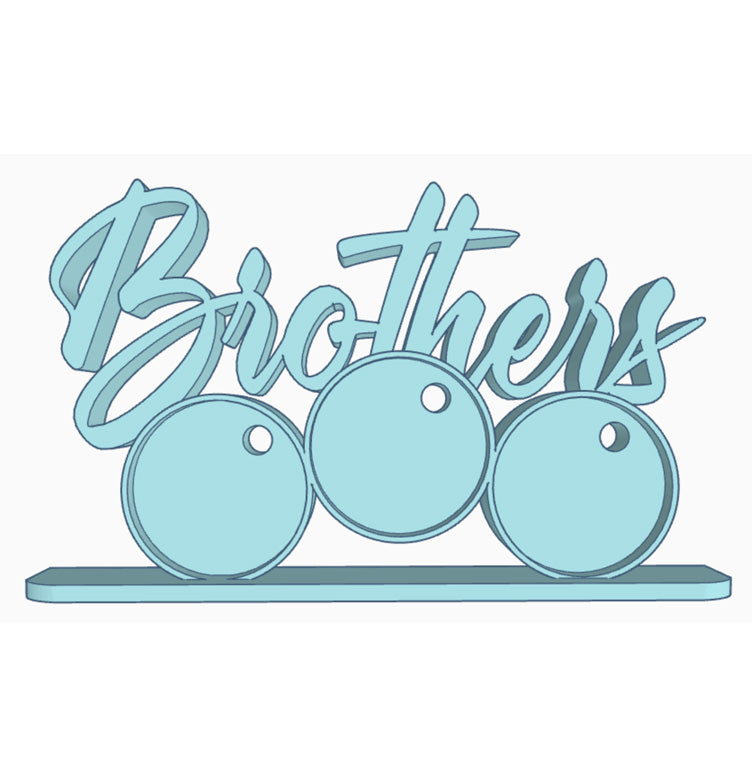 Brothers photomagnet frame with 3 slots for 2.25-inch round photo magnets
