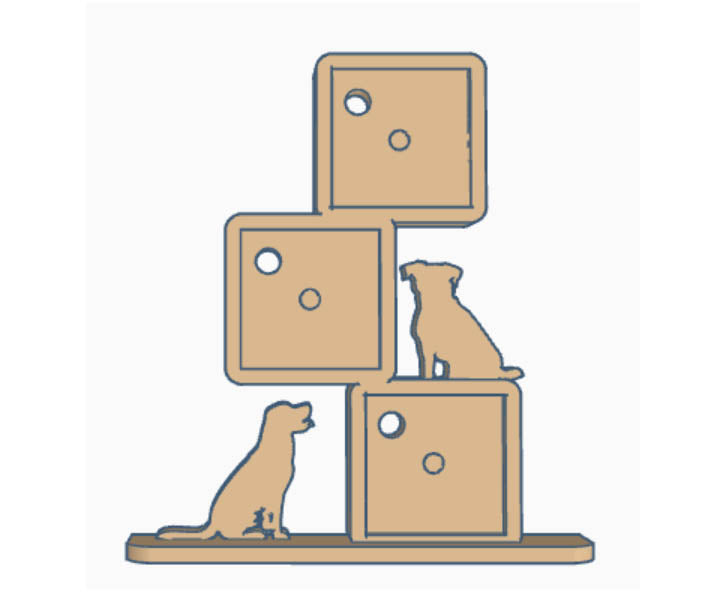 Dogs Photomagnet Frame - STL
