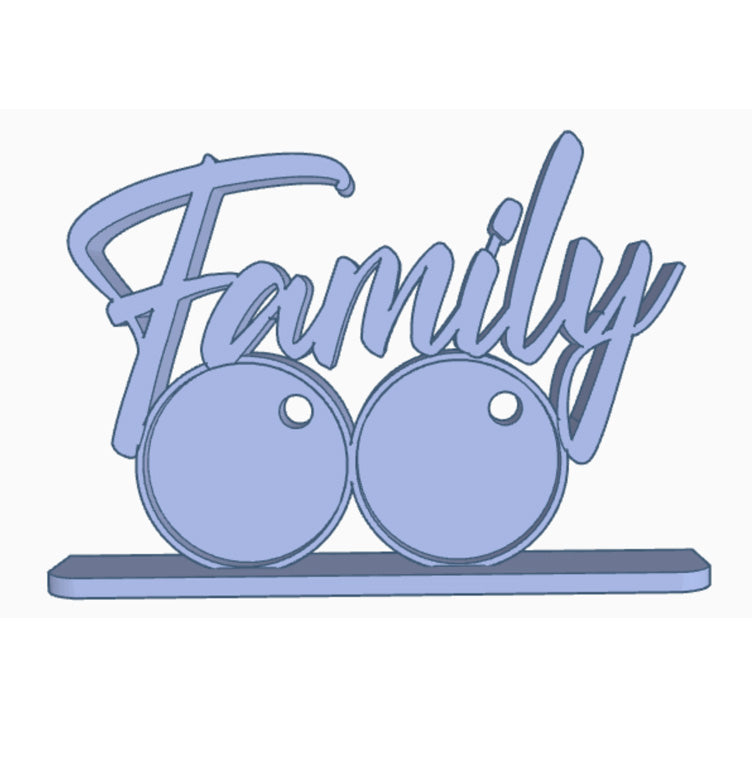 Family photomagnet frame with slots for round photomagnets