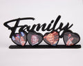 Family Photomagnet Frame - 4-Heart Design - Horizontal - STL