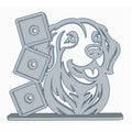 Golden Retriever Photomagnet Frame - STL