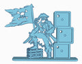 Pirate with Flag Photomagnet Frame