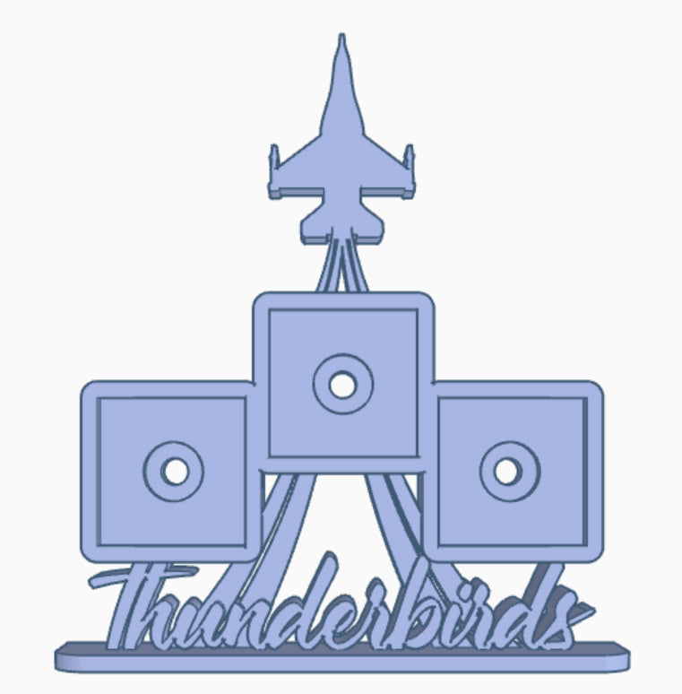 USAF Thunderbirds F-16 photomagnet frame in white with three included 2-inch square magnets