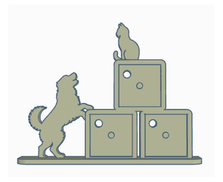 Dog & Cat Photomagnet Frame - STL